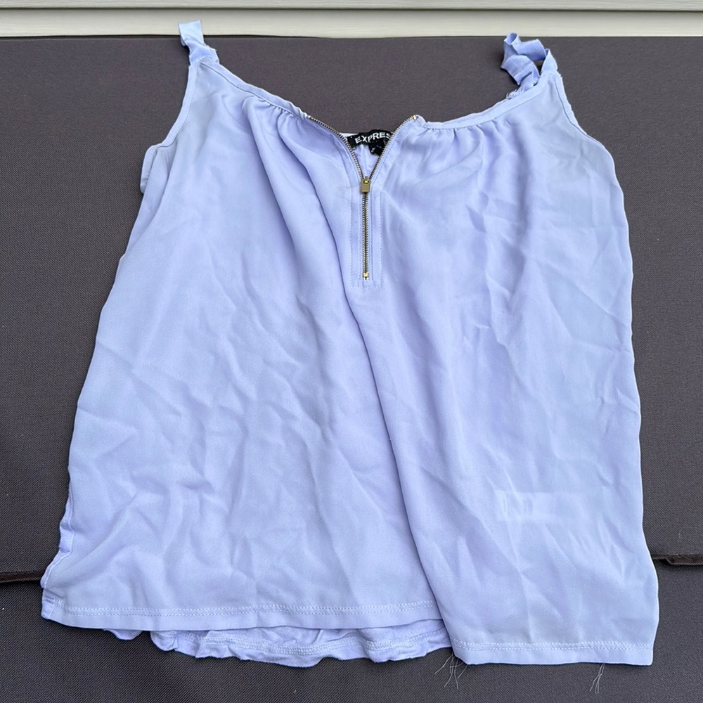 Silk zip up tank top from Express
